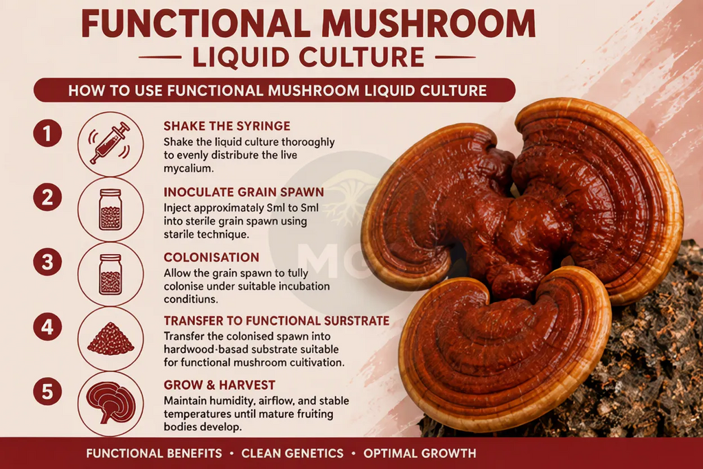 Functional mushroom liquid culture guide