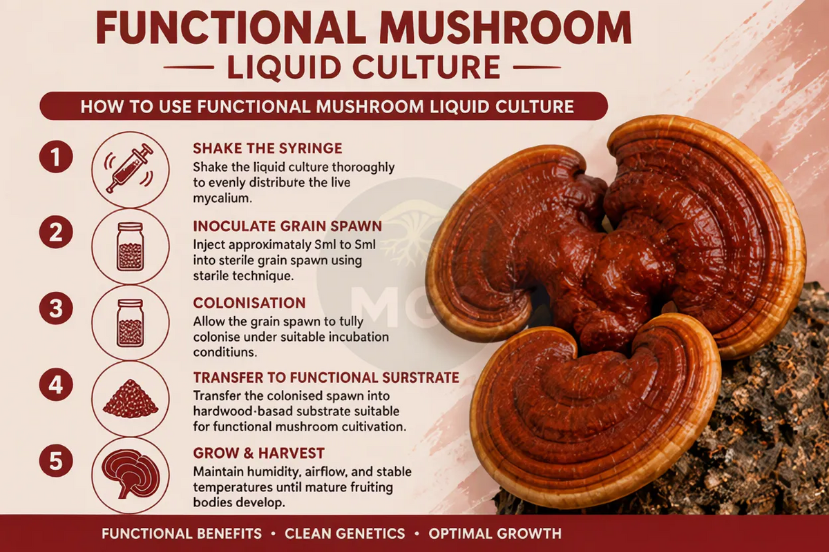 Functional mushroom liquid culture guide